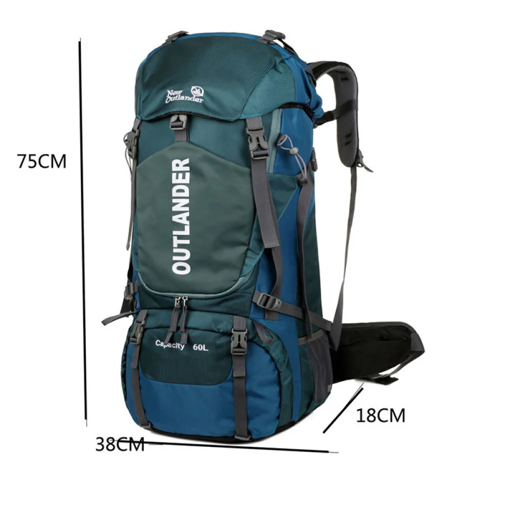 Outlander 60L Hiking Backpack Best 60 Liter Waterproof Backpack Backwoods Outdoor Gear